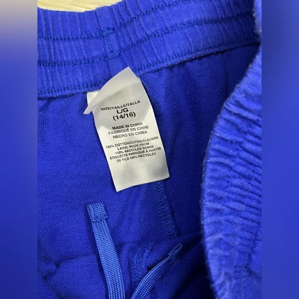 Adidas royal blue cotton shorts Lg (14/16) - Picture 2 of 3